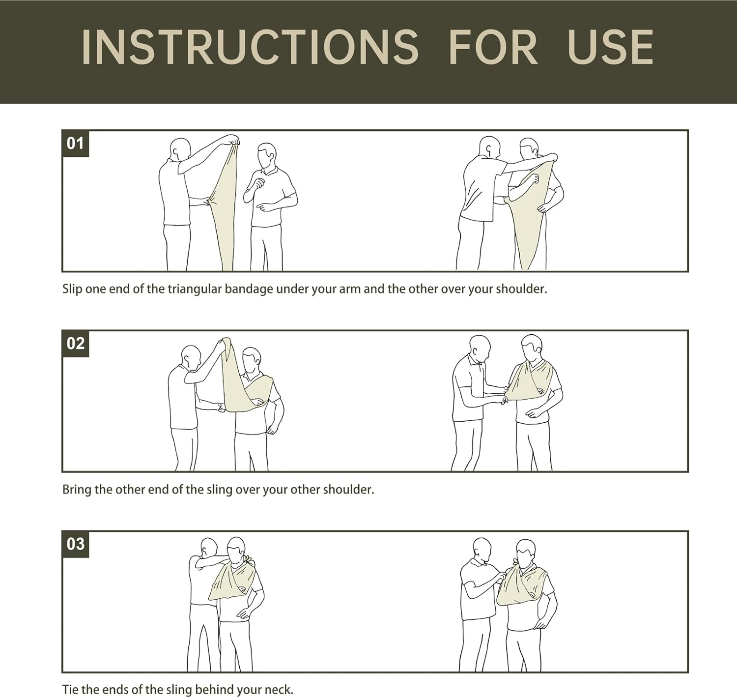 MEDRESQ trikampis tvarstis 10vnt