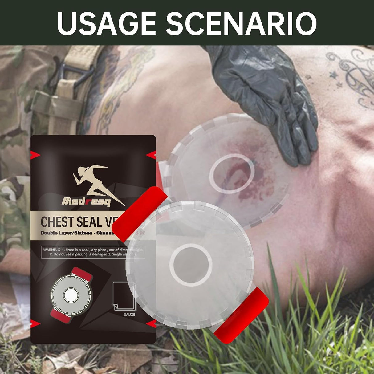 MEDRESQ krūtinės sandariklis 2 vnt