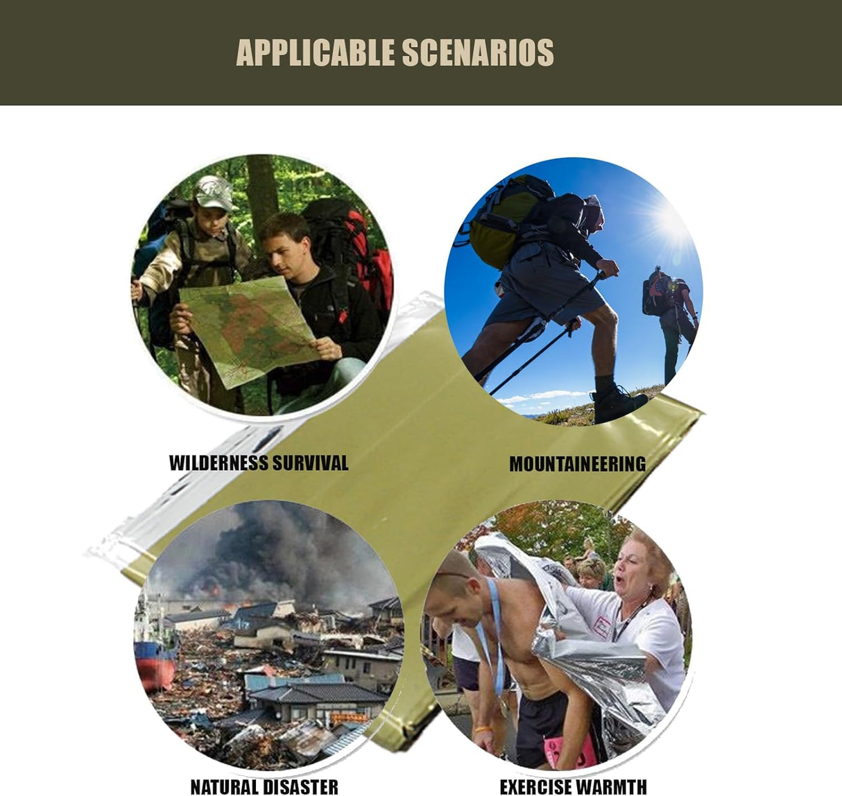 MEDRESQ avarinė antklodė 4vnt