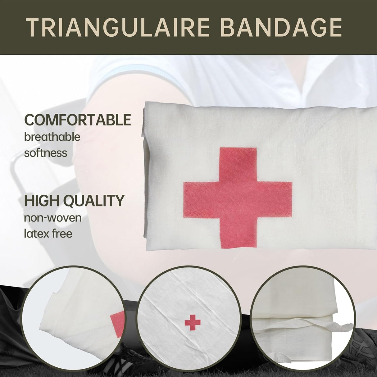 MEDRESQ trikampis tvarstis 10vnt