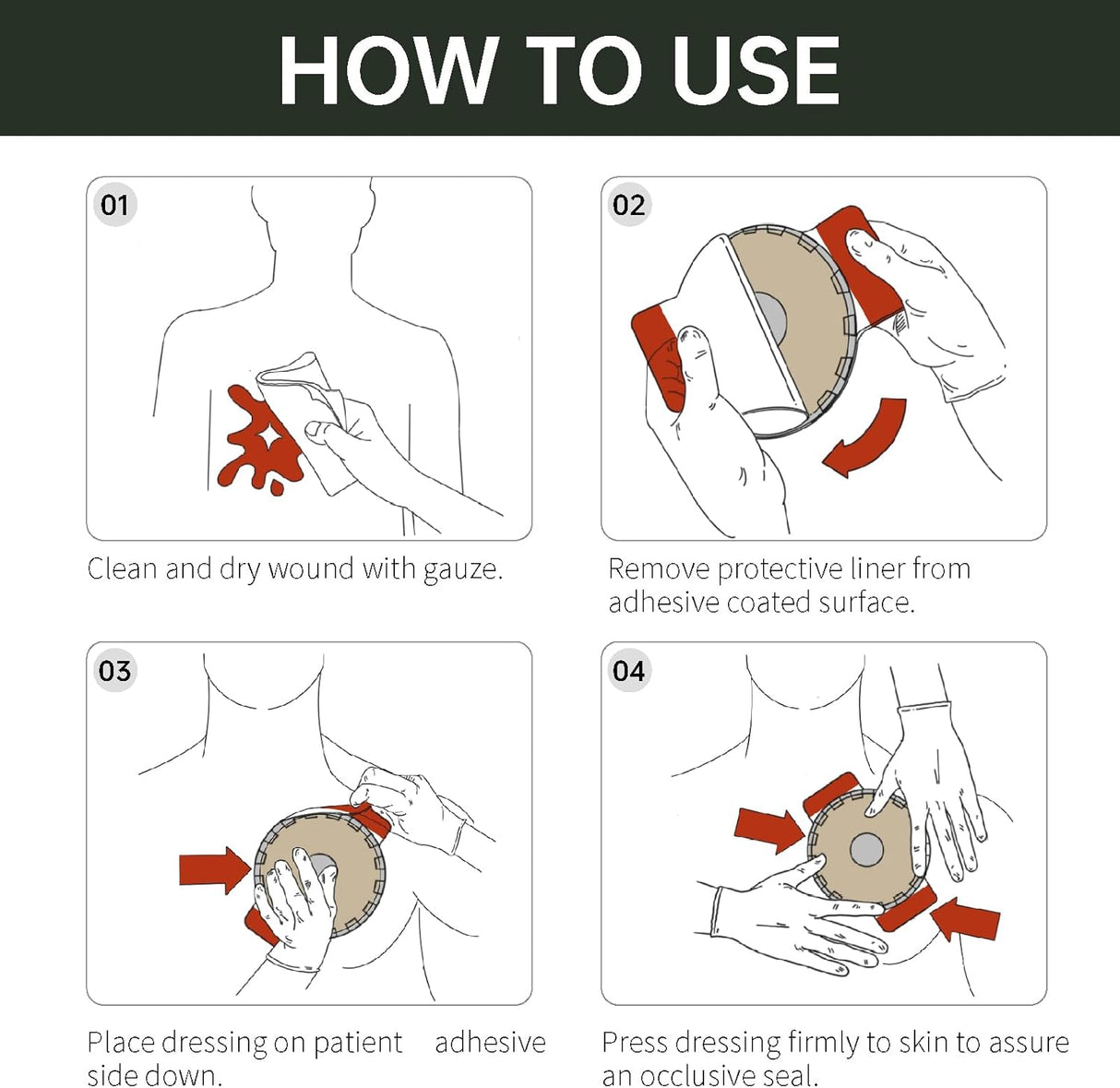 MEDRESQ krūtinės sandariklis 2 vnt