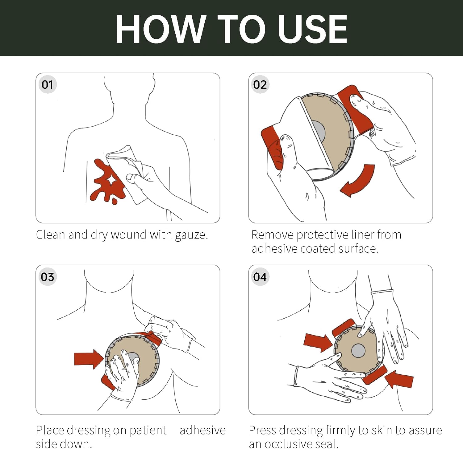 MEDRESQ krūtinės sandariklis 2 vnt
