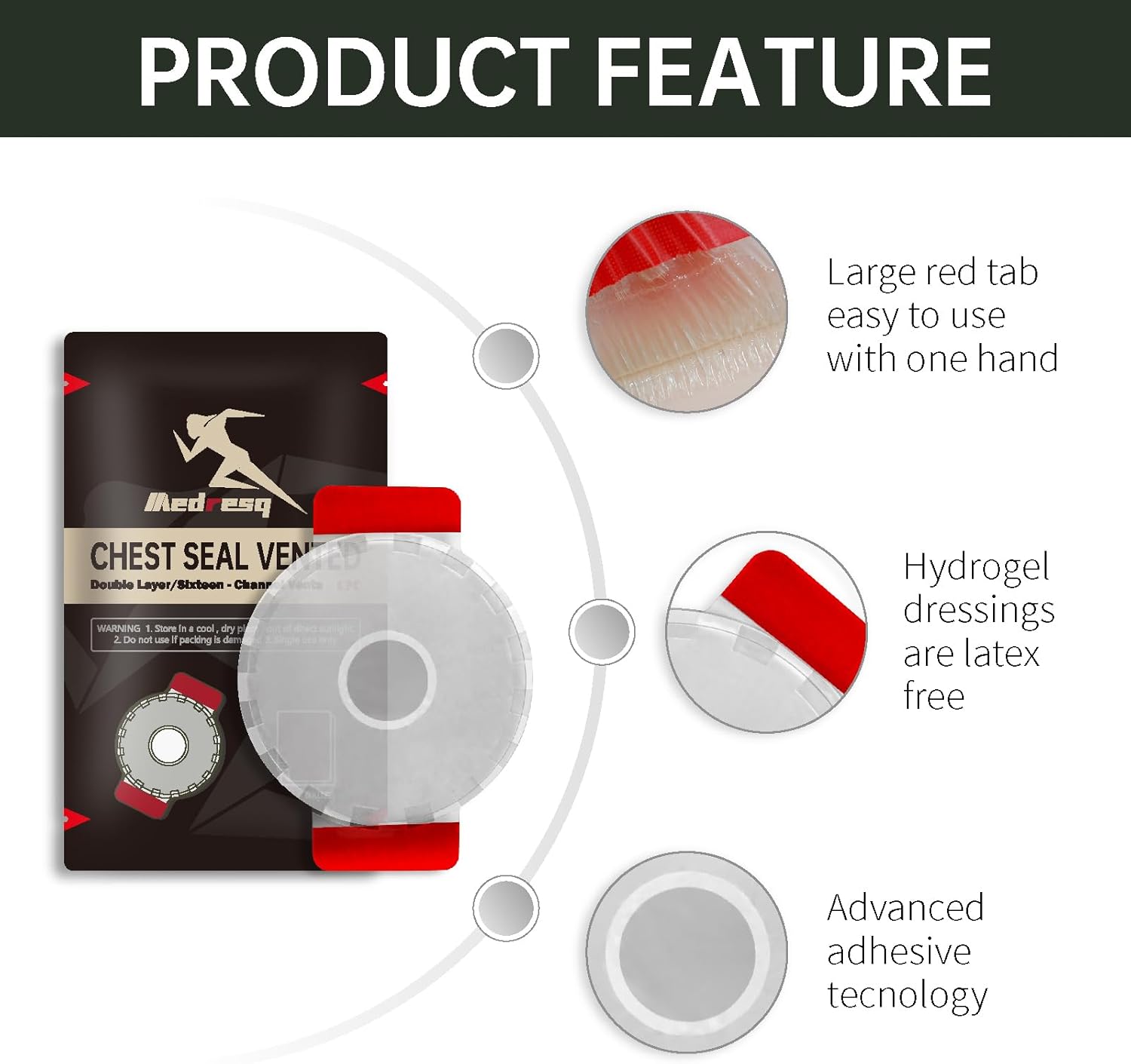 MEDRESQ krūtinės sandariklis 2 vnt