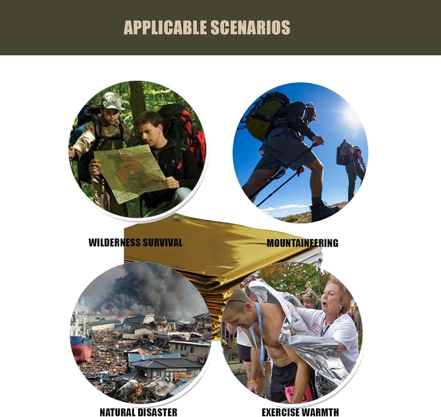 MEDRESQ avarinė antklodė 4vnt