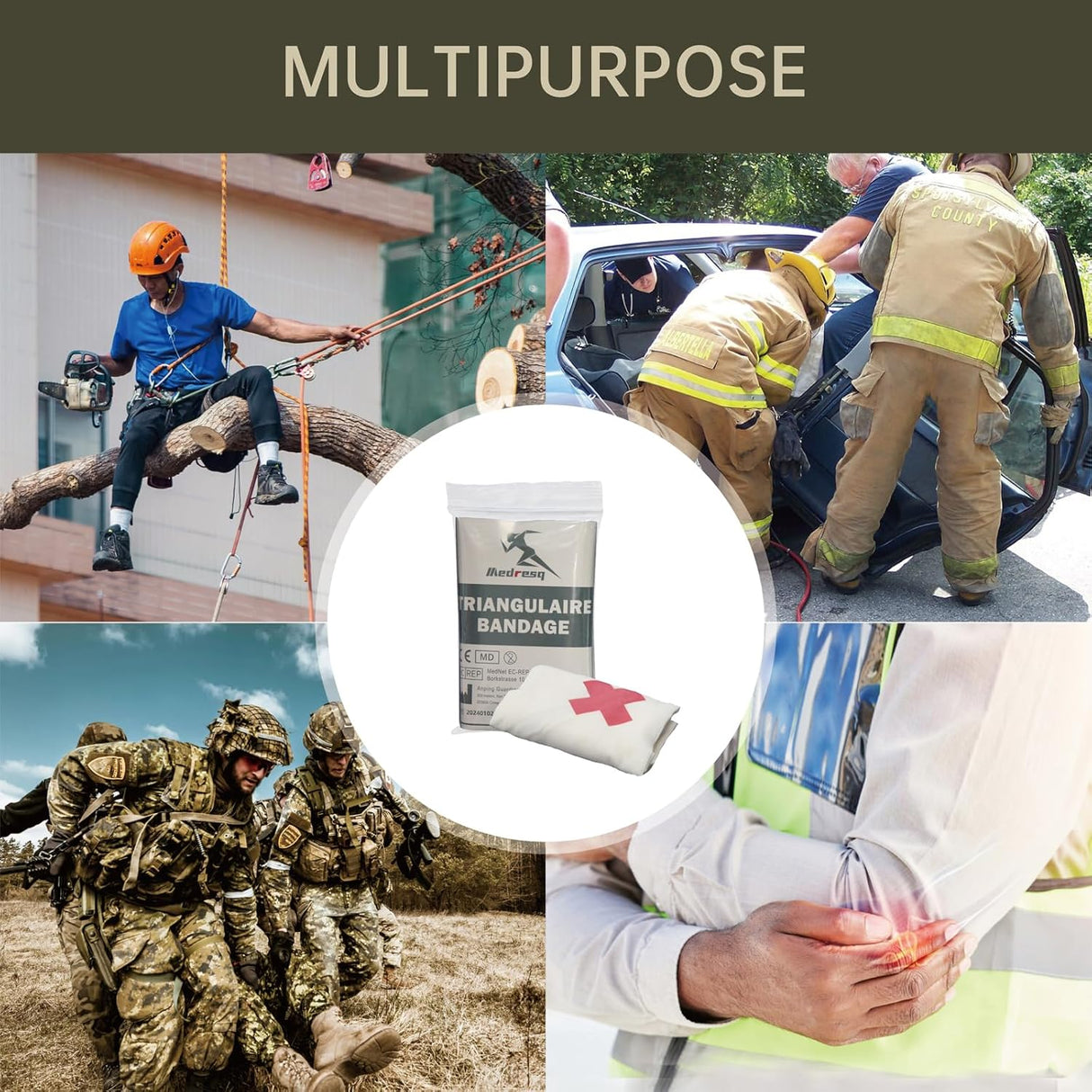 MEDRESQ trikampis tvarstis 10vnt